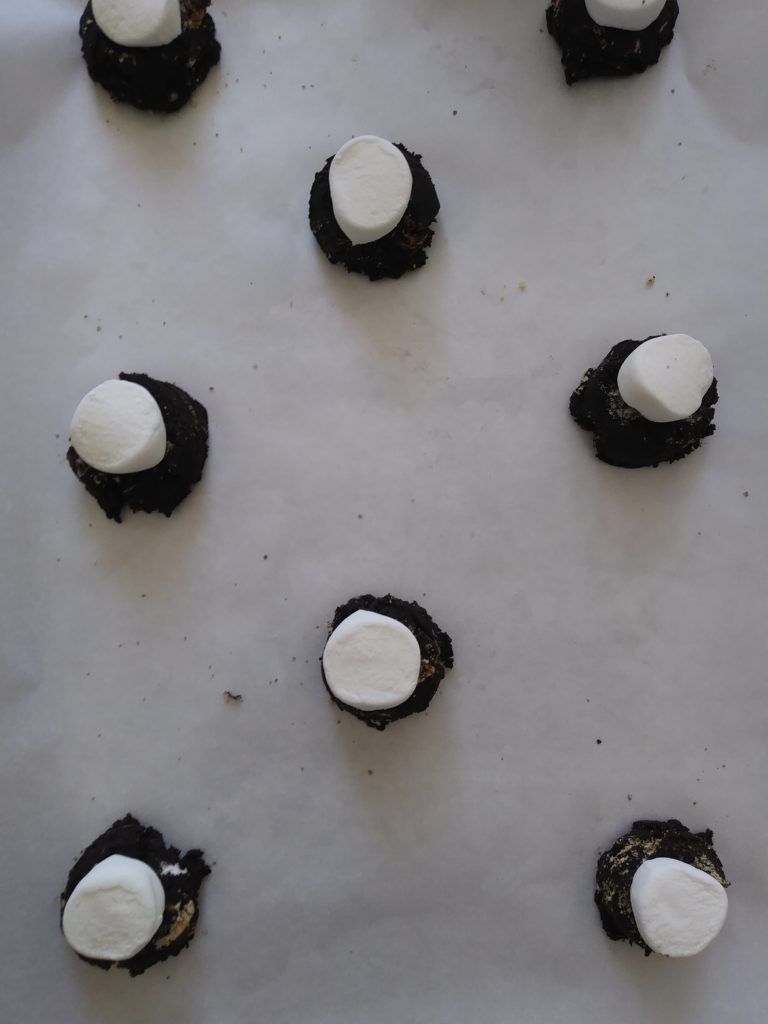 Dark Chocolate S'mores Cookies with Smoked Sea Salt