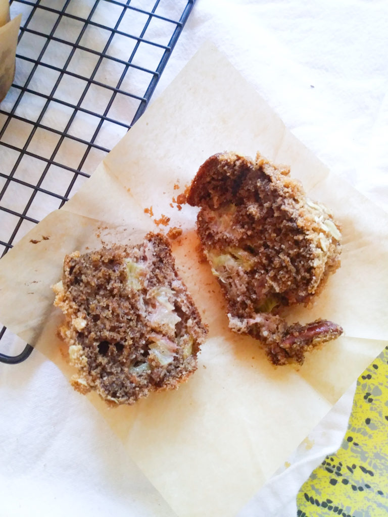 Buckwheat Rhubarb Muffins