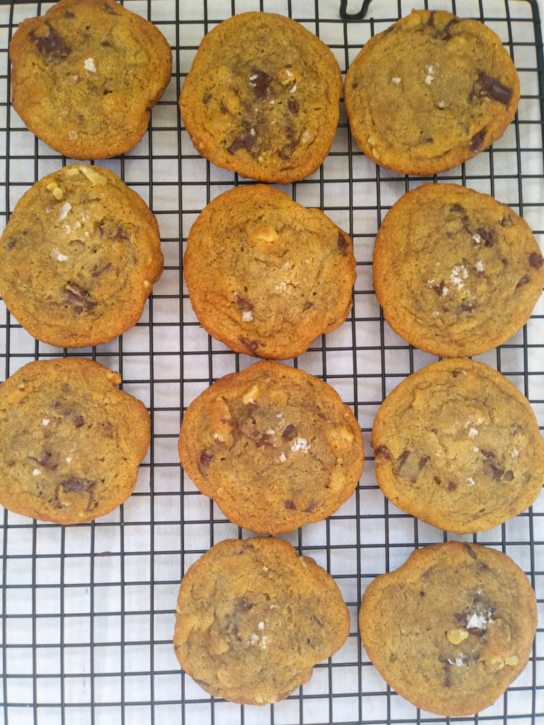 Brown Butter Bourbon Rye Chocolate Chip Cookies