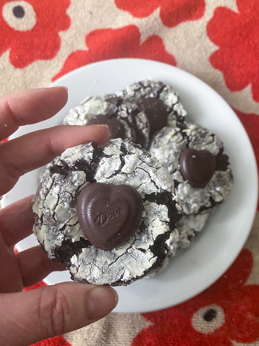 Chocolate Mint Snowball Cookies