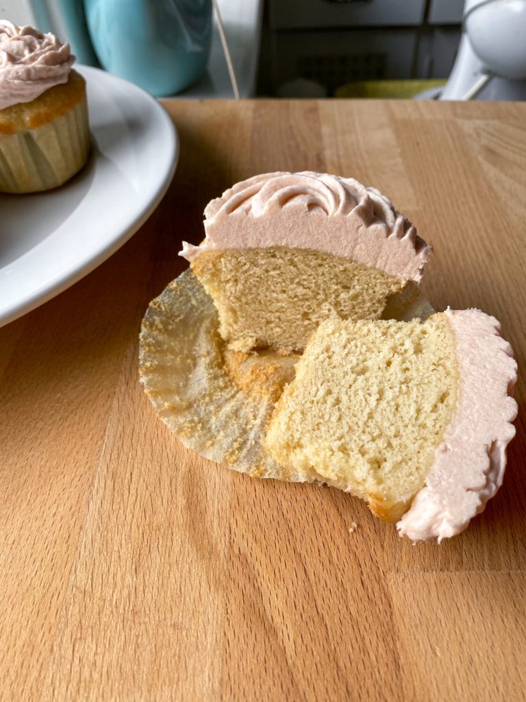 Ginger Rhubarb Cupcakes