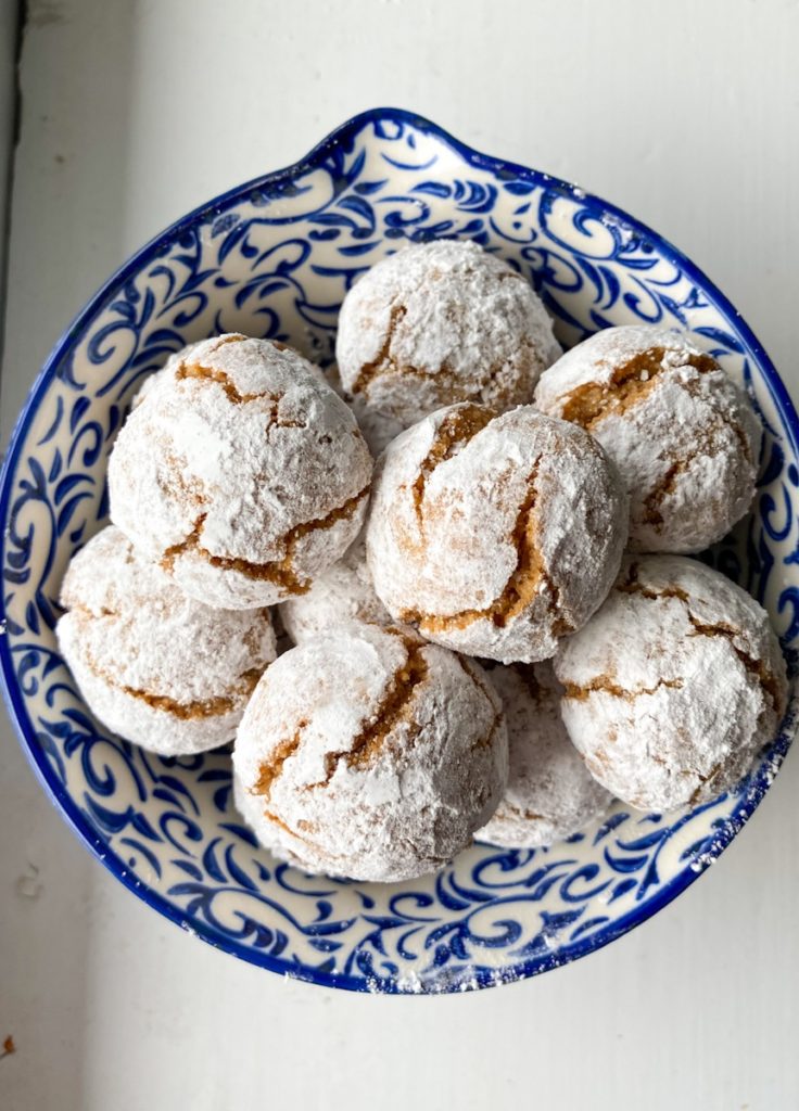 Soft Gingerbread Amaretti Cookies