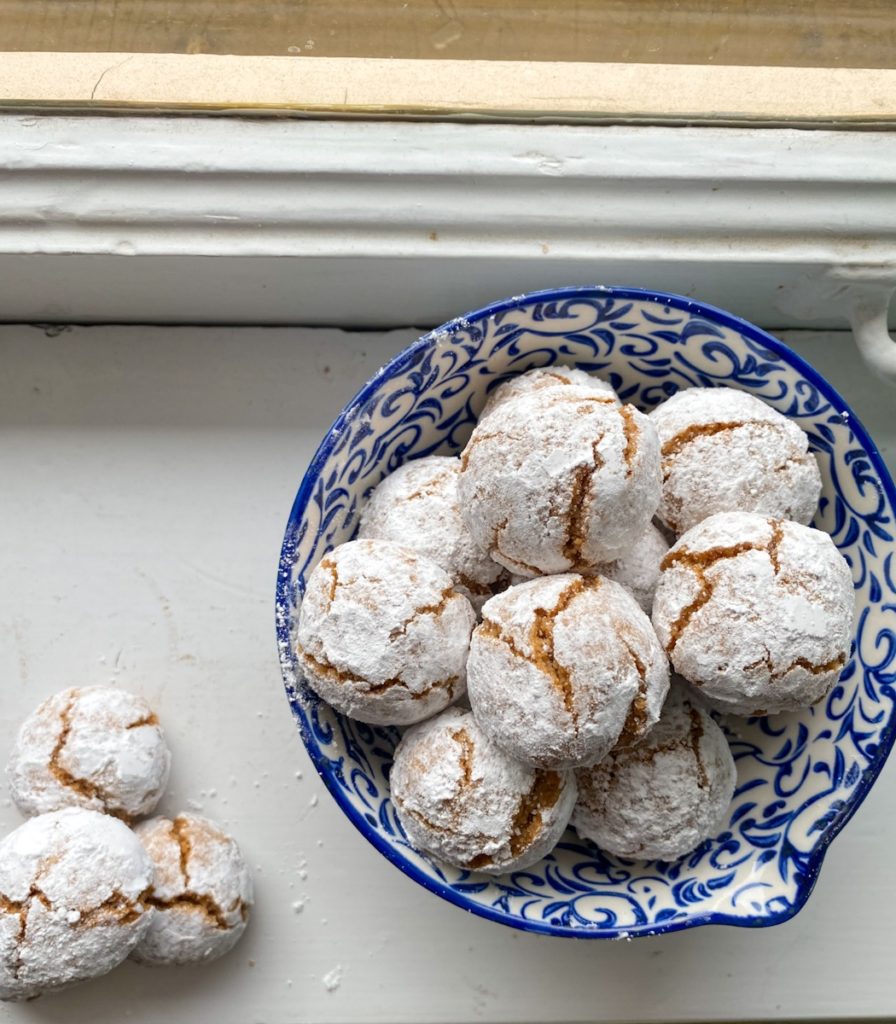 Soft Gingerbread Amaretti Cookies