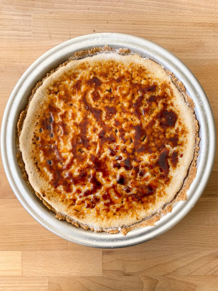 Brûléed Maple Latte Cheesecake Pie