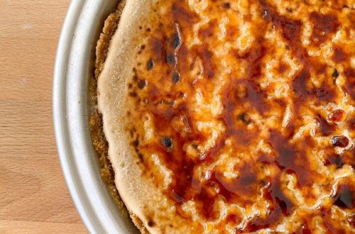 Brûléed Maple Latte Cheesecake Pie