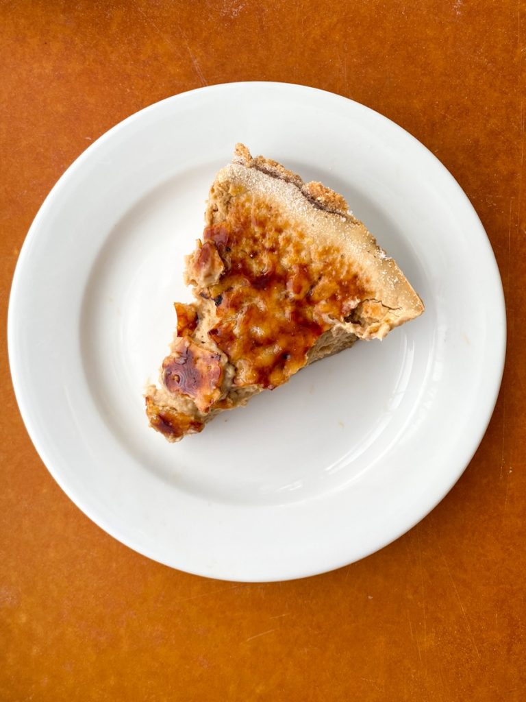 Brûléed Maple Latte Cheesecake Pie