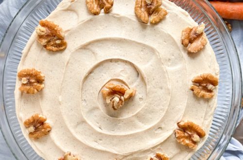 Carrot Cake with Honey Cinnamon Cream Cheese Frosting