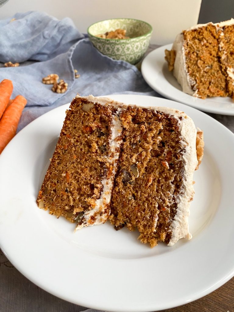 Carrot Cake with Honey Cinnamon Cream Cheese Frosting
