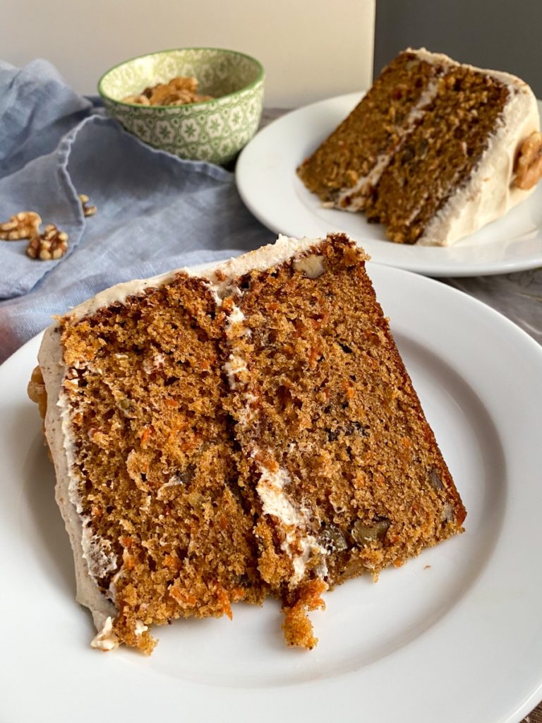 Carrot Cake with Honey Cinnamon Cream Cheese Frosting