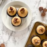 Dark Chocolate Cupcakes with Peanut Butter Frosting