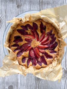 Sunken Plum Snack Cake
