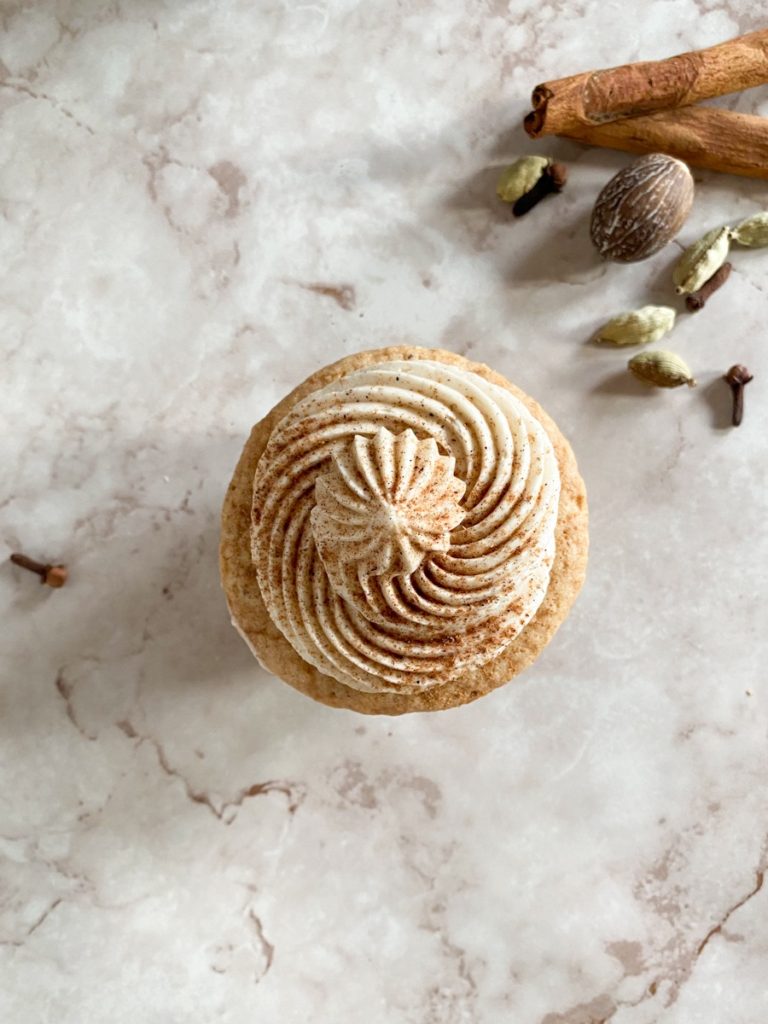 Chai Spice Pound Cake Cupcakes