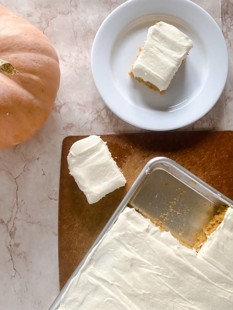 Pumpkin Bars with Cream Cheese Frosting