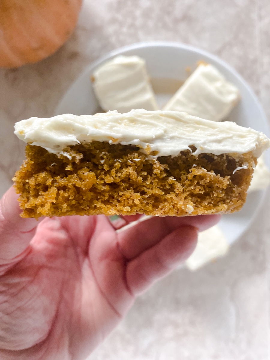 Pumpkin Bars with Cream Cheese Frosting