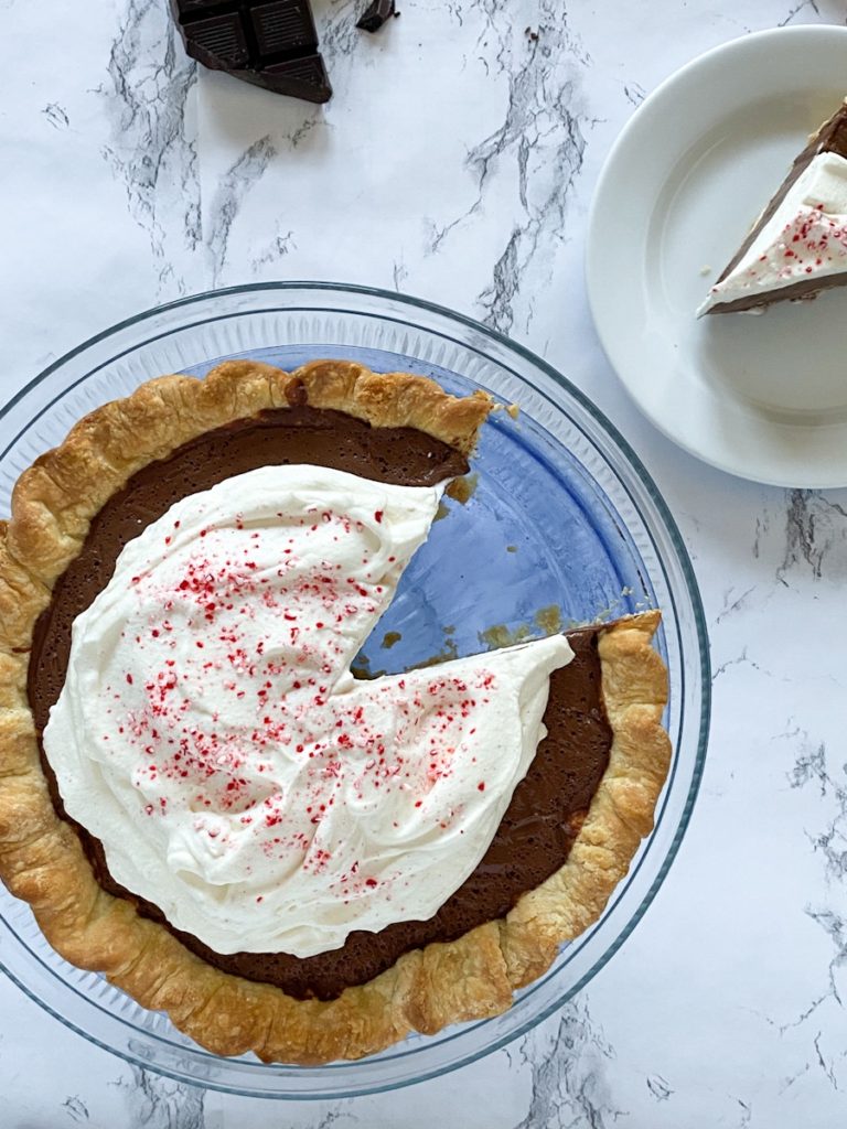 Chocolate Peppermint Cream Pie