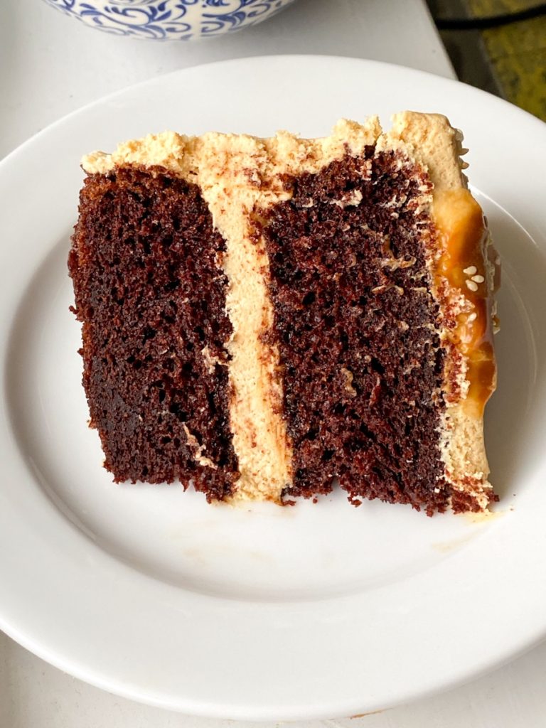 Dark Chocolate Salted Caramel Cake
