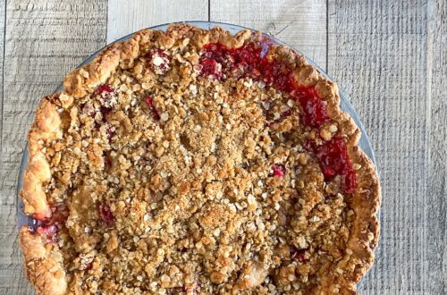 Cranberry Apple Crumble Pie