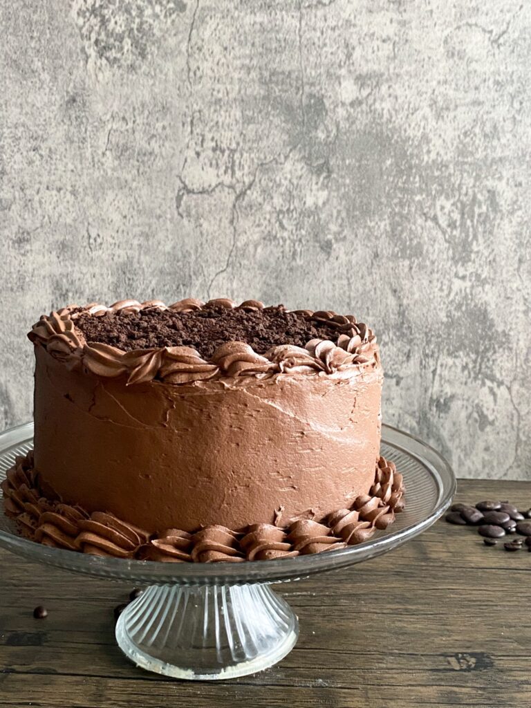 Double Chocolate Mocha Crunch Cake
