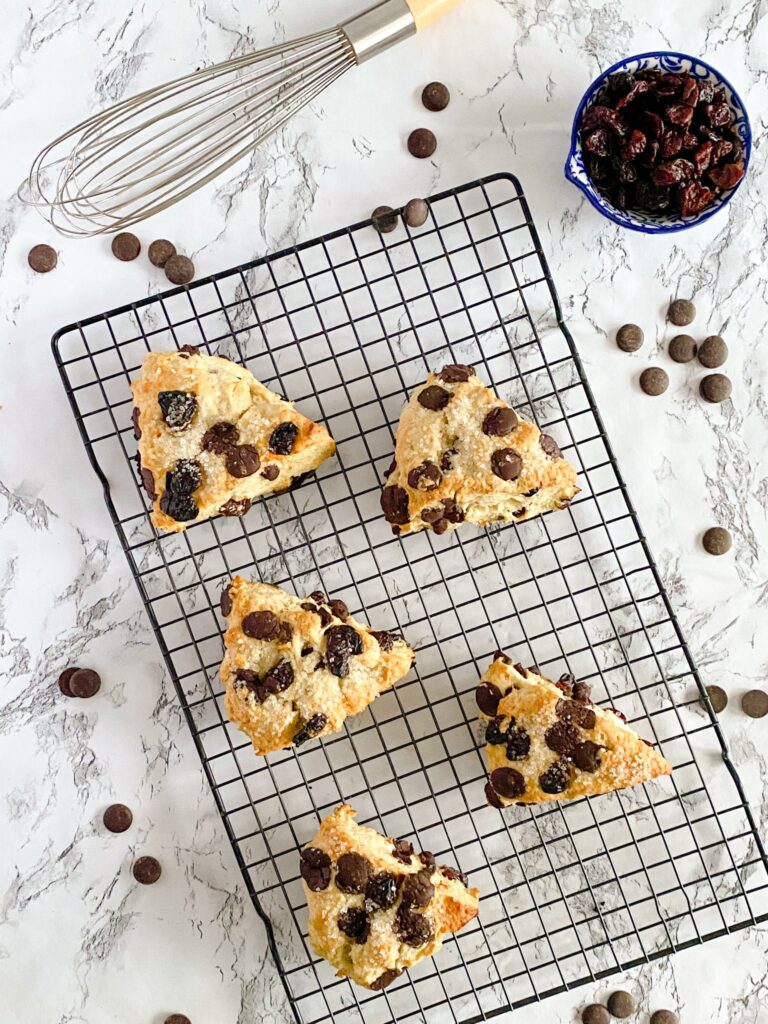 Dark Chocolate Cherry Scones