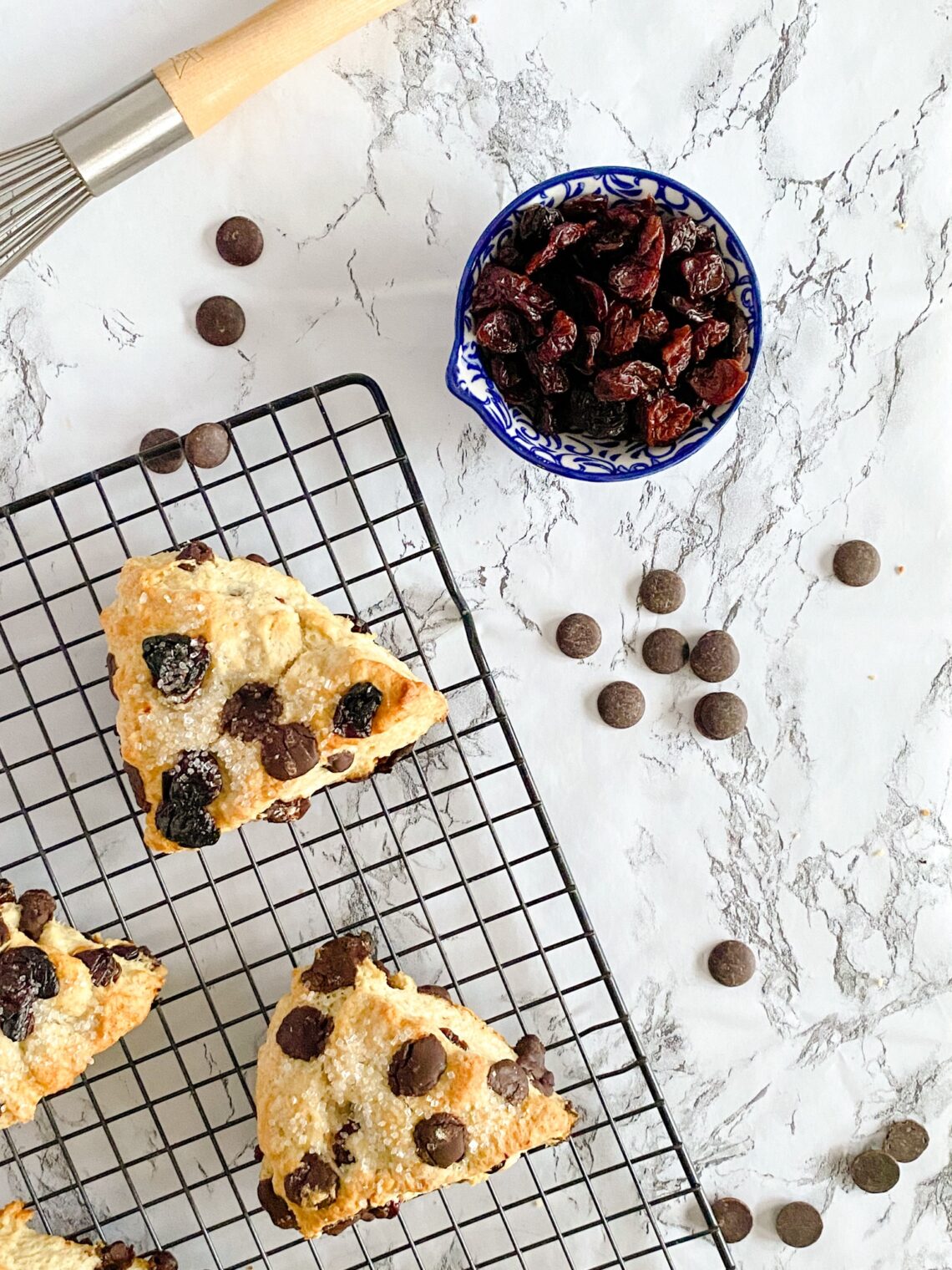 Dark Chocolate Cherry Scones