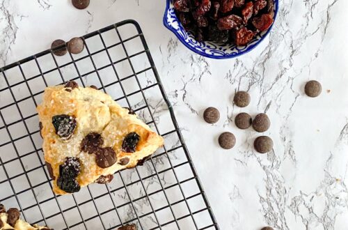 Dark Chocolate Cherry Scones