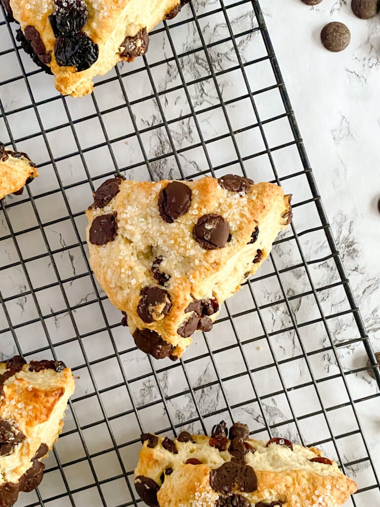 Dark Chocolate Cherry Scones