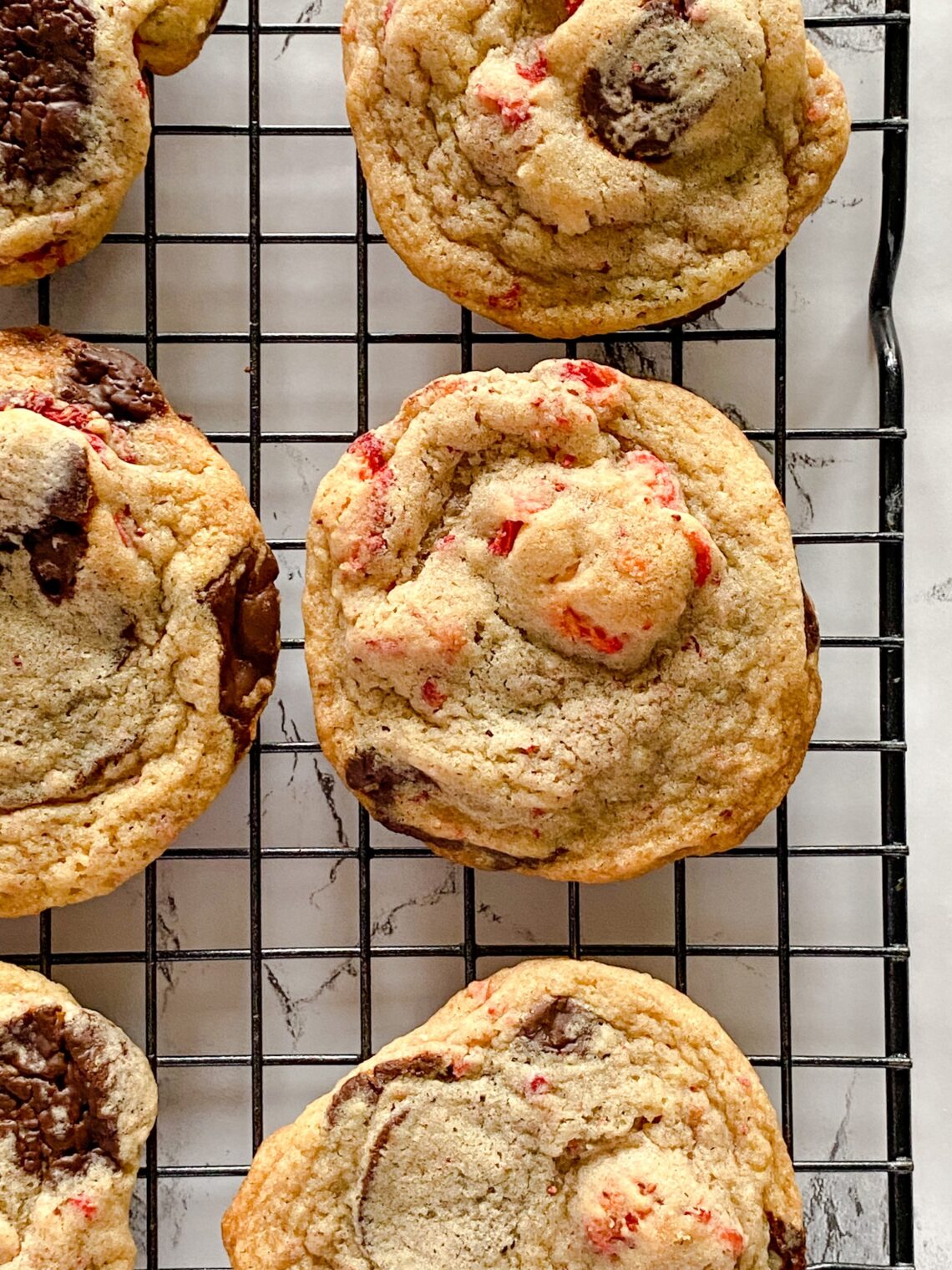Chocolate-Covered Strawberry Chocolate Chip Cookies