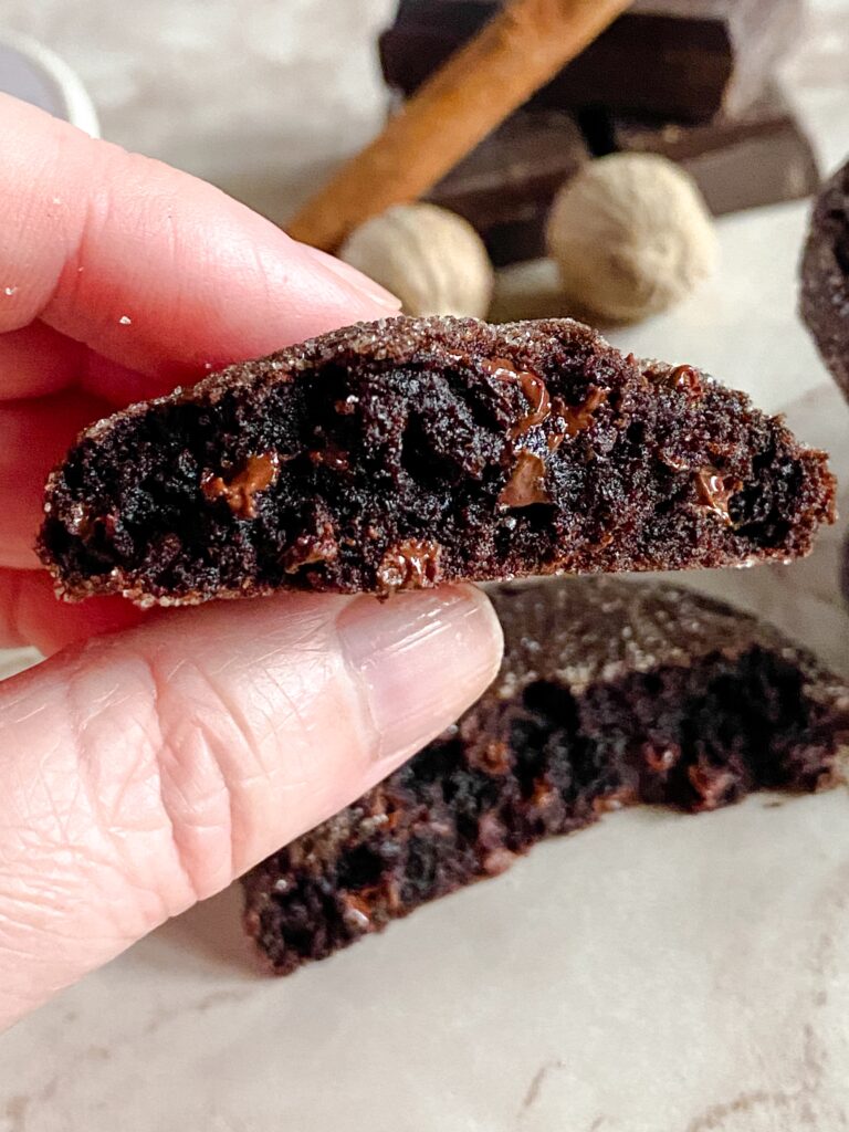 Spiced Chocolate Crinkle Cookies