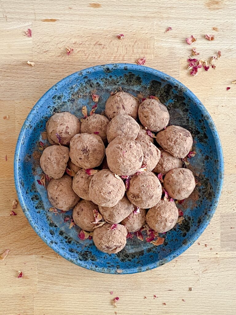 Rosewater Champagne Truffles