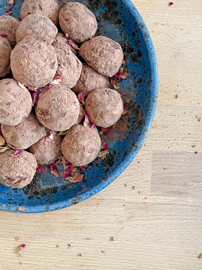 Rosewater Champagne Truffles