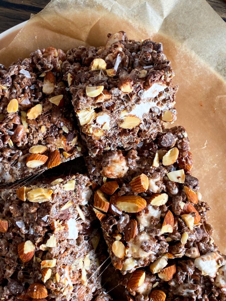 Rocky Road Rice Krispie Bars