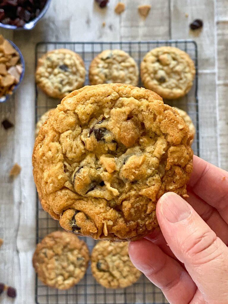 Cherry and Toffee Oatmeal Cookies