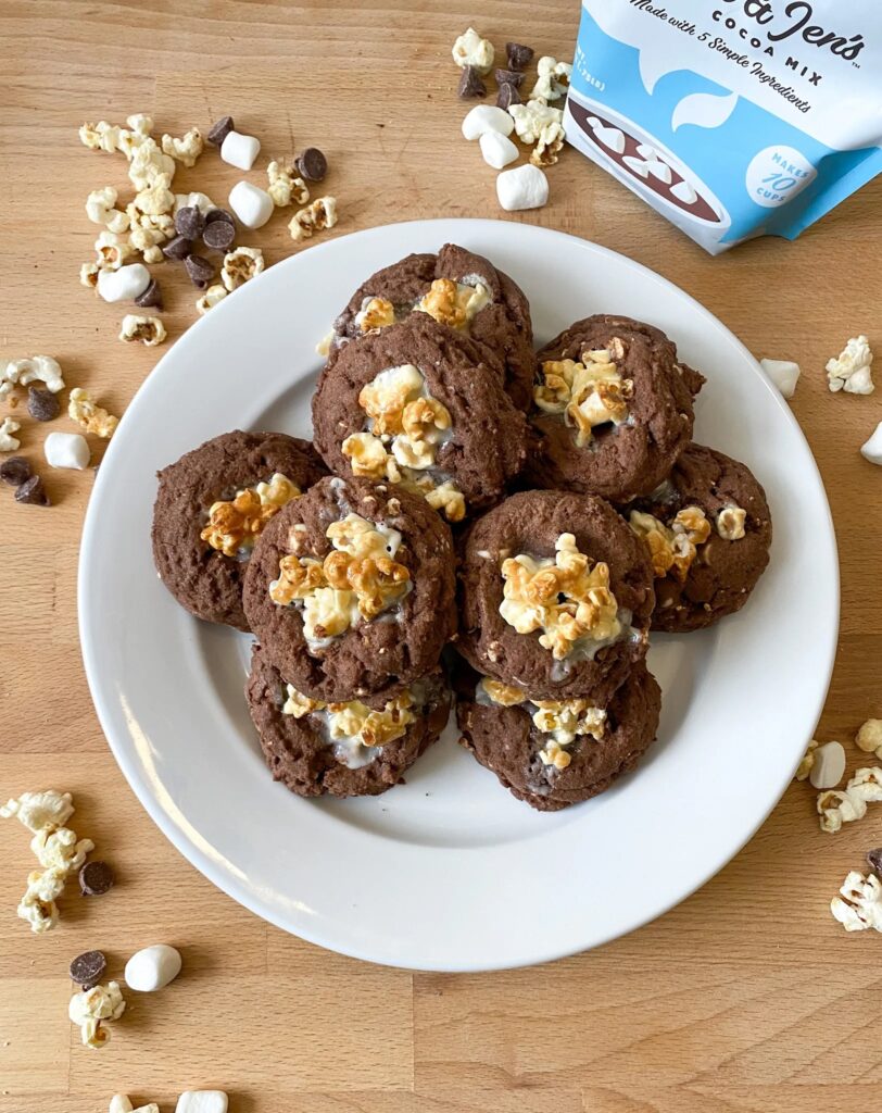 popcorn hot chocolate cookies