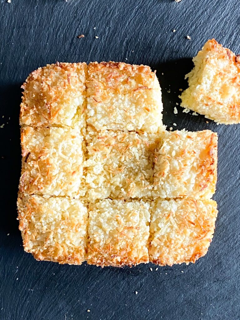 toasted coconut snack cake