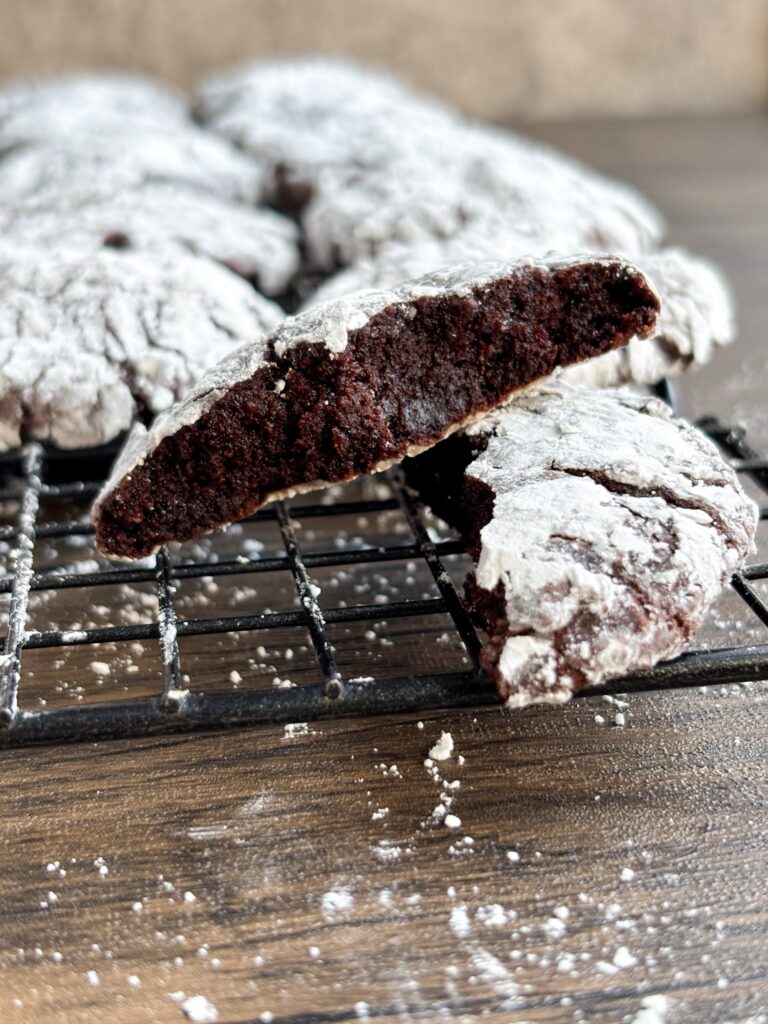 Vegan Chocolate Crinkle Cookies