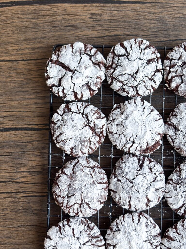 Vegan Chocolate Crinkle Cookies