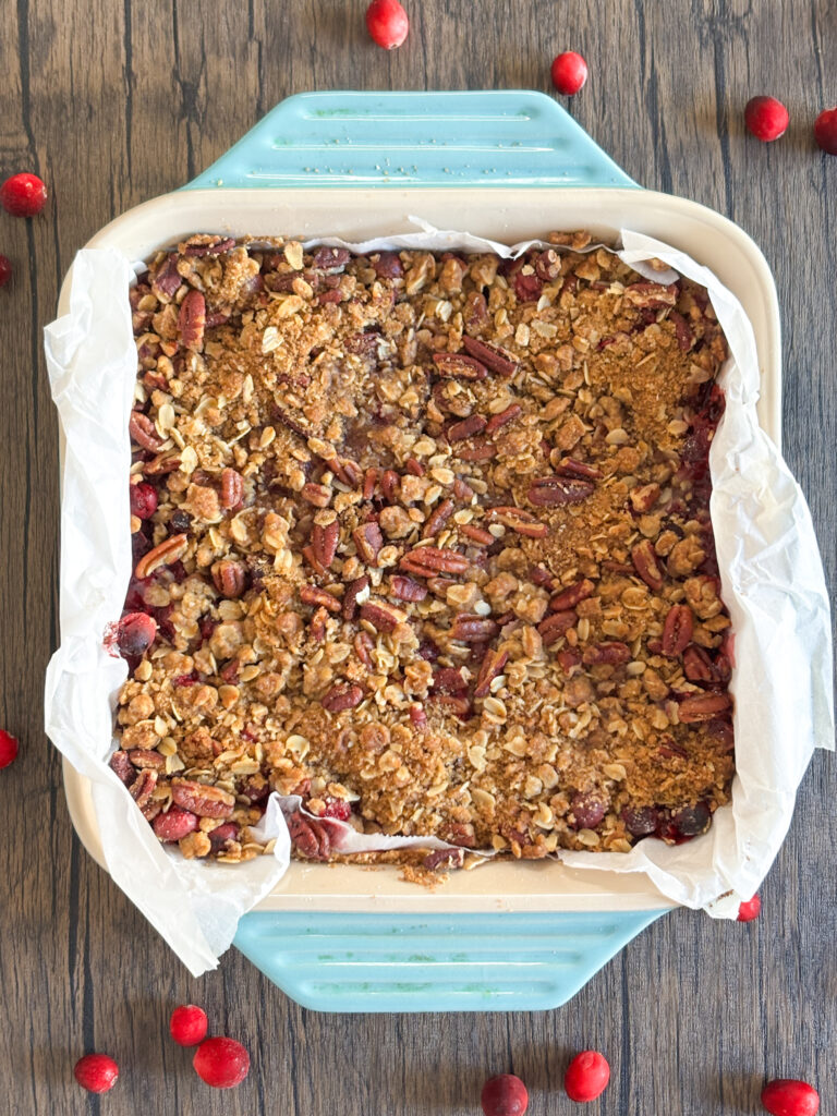 Cranberry Crumble Bars